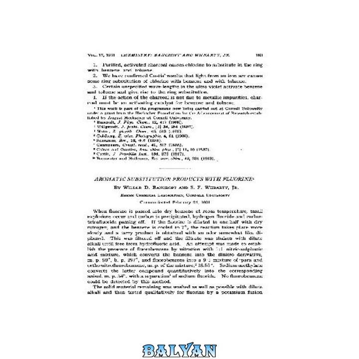 دانلود کتاب Aromatic Substitution Products with Fluorine